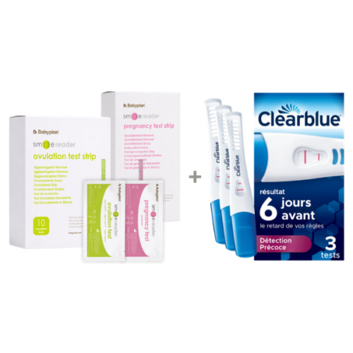 Bundle Clearblue Ultra Précoce Avancé test de grossesse (3 pcs) + Kit de tests New SmileReader