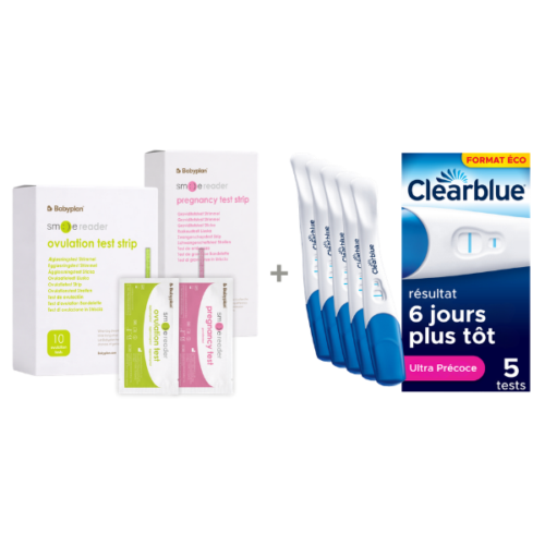 Bundle Clearblue Ultra Précoce test de grossesse (5 pcs) + Kit de tests New SmileReader