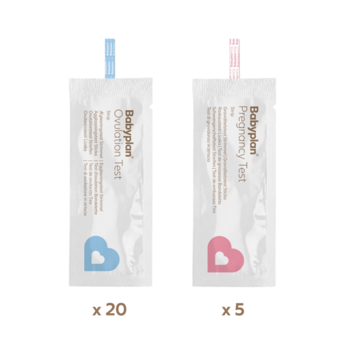 Kit de test Babyplan - 20 tests d'ovulation + 5 tests de grossesse (bandelettes)