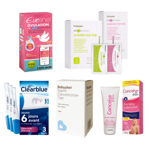 Système de Fertilité Intelligent Eveline, Smile Reader, Test de Grossesse Clearblue Détection Ultra Précoce Avancée Boîte de 3, Test de Sperme Babyplan & Conceive Plus 75 ml — Kit de Fertilité Complet