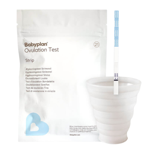Test d'ovulation Babyplan Bandelette 21 pcs + Coupe en silicone