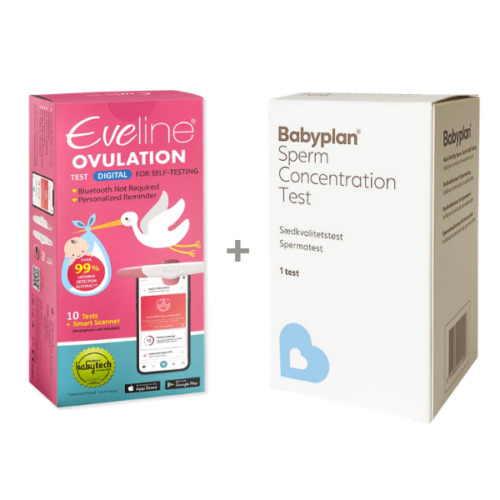 Système de fertilité intelligent Eveline & Test de sperme Babyplan — Kit complet pour la fertilité des deux partenaires