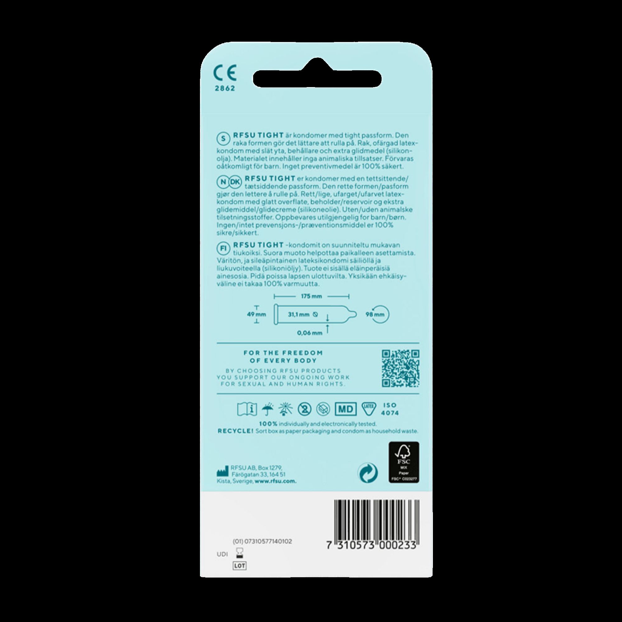 RFSU Préservatifs Tight 10 pièces – Image 4