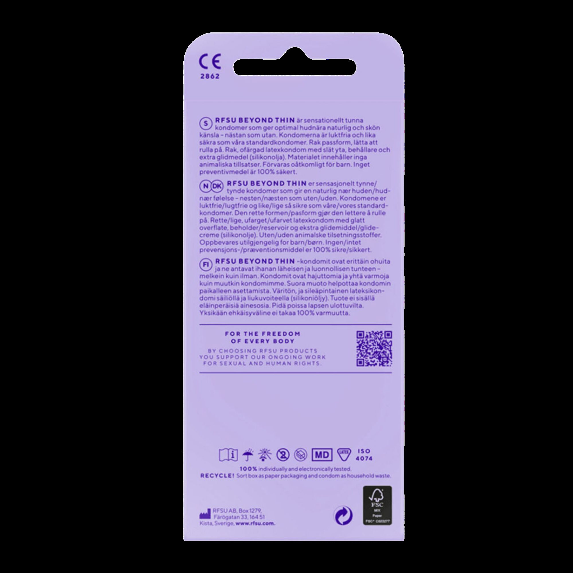 RFSU Préservatifs Beyond Thin 15 pièces – Image 3