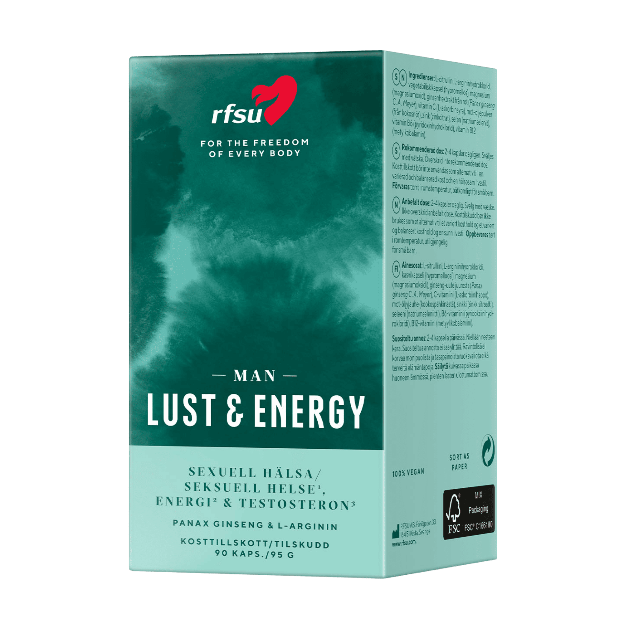 RFSU Lust & Energy Homme 90 gélules